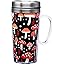 Spoontiques Insulated Travel Mug, 14oz - Double Wall Stainless & Acrylic Drink Cup with Twist Top Lid & Handle - US Air Force